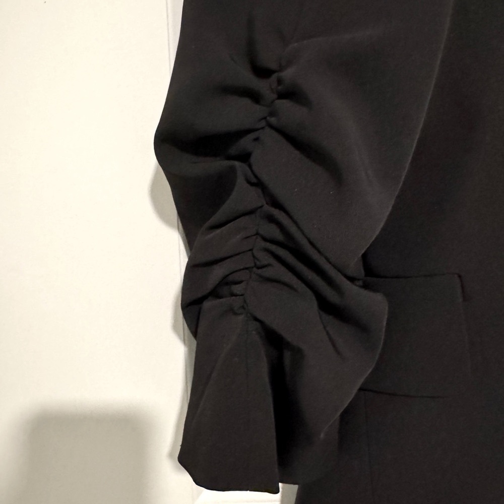 Vintage Laundry by Shelli Segal Black Rugged 3/4 Sleeve Women's Stretch Blazer - Picture 6 of 9